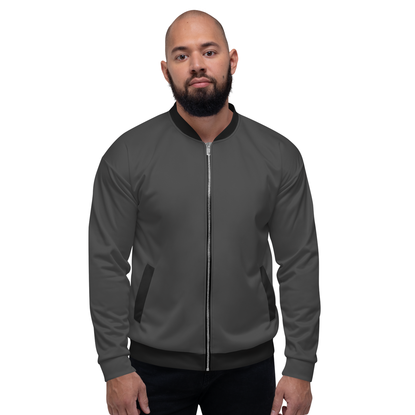 Black and Grey FutureMoneyShop Unisex Bomber Jacket