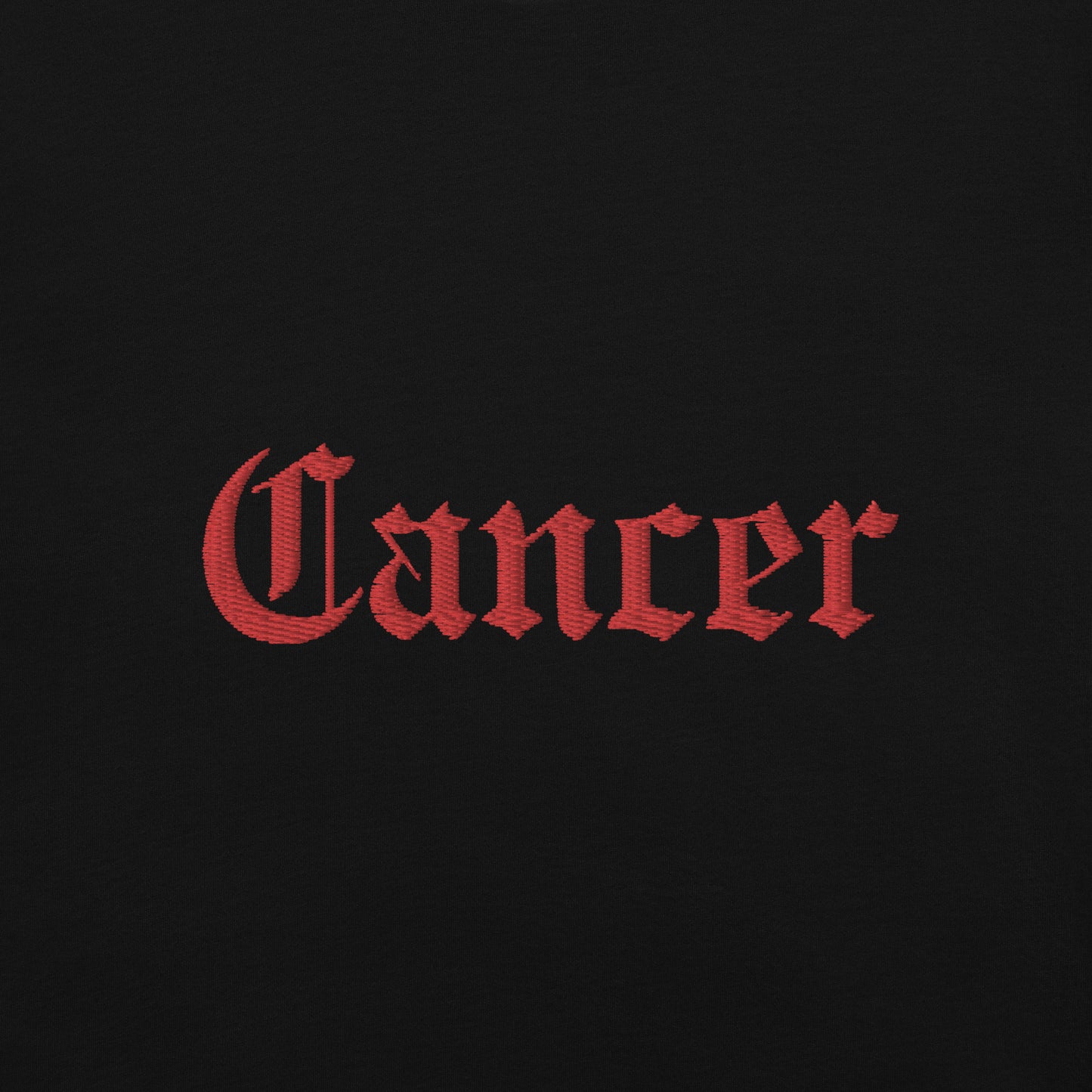 Cancer Embroidered heavyweight t-shirt